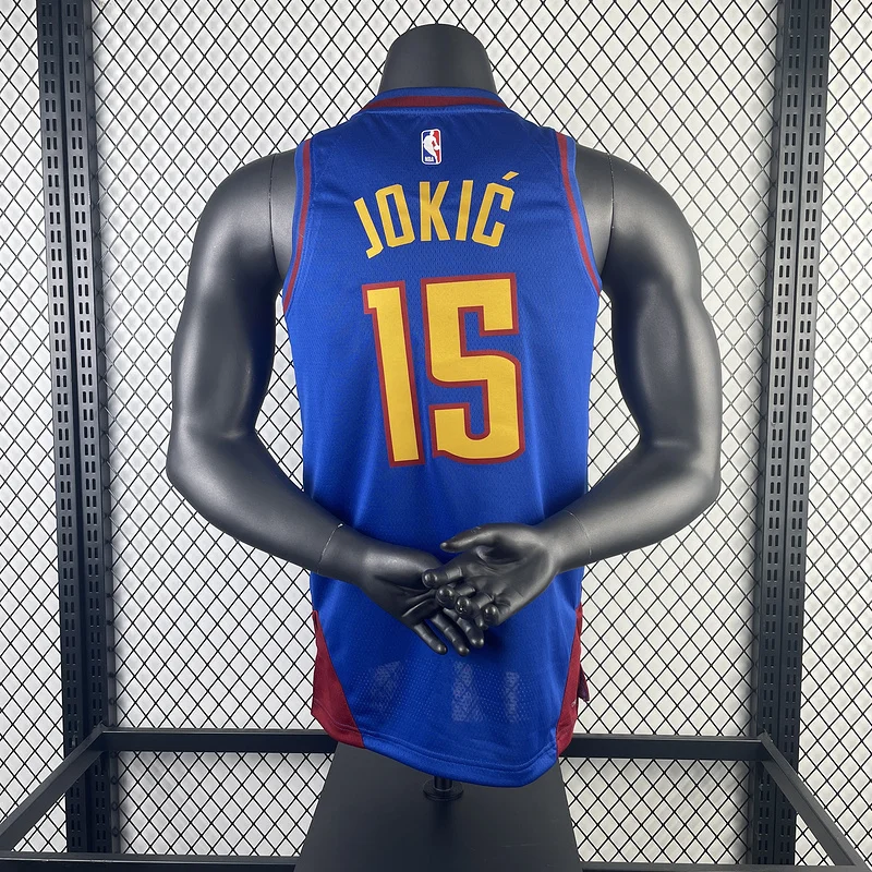 2023 Season NBA Denver Nuggets Basketball jersey trapeze limited #15 JOKIC