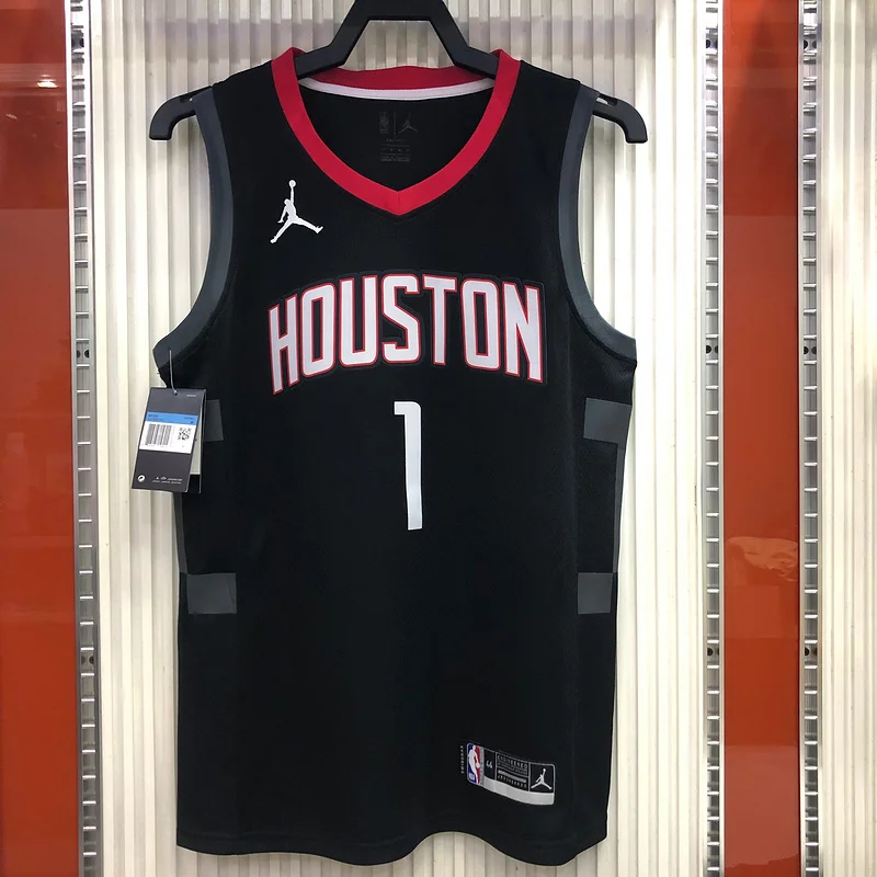 2021 Houston Rockets Basketball Jersey Jordan Style limited city version Black #1 McGRADY