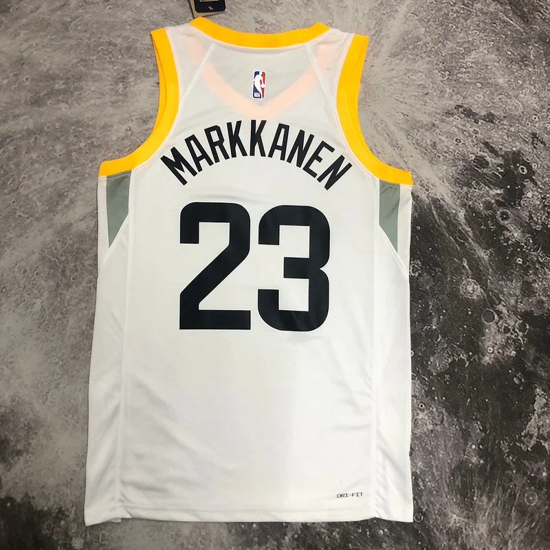 2023 Utah Jazz Basketball Jersey Home White #23 MARKKANEN