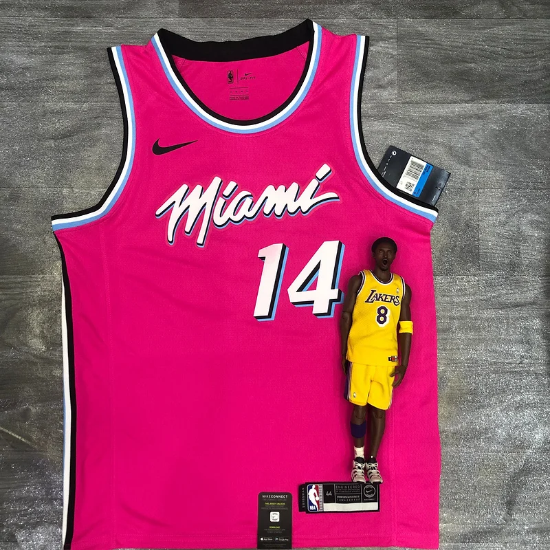 NBA Miami Heat basketball jersey round neck Pink #14 HERRO