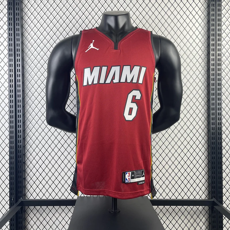 2023 Season NBA Miami Heat basketball jersey trapeze limited #6 JAMES