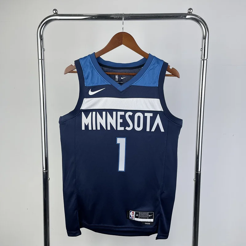 2023 Minnesota Timberwolves Basketball Jersey Aawy Blue #1 ANDERSON