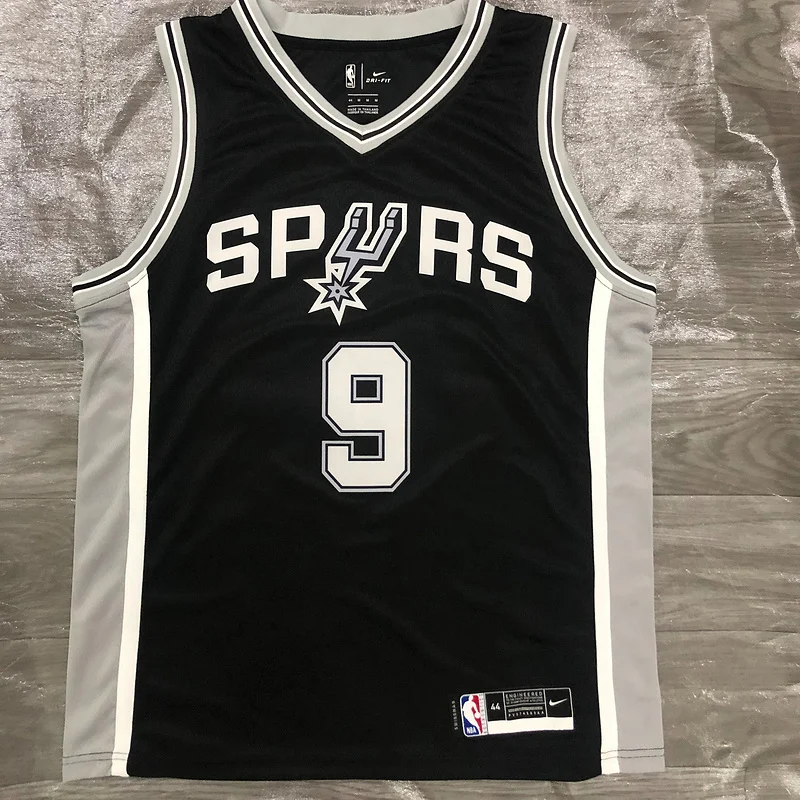 San Antonio Spurs Basketball Jersey Black #9 PARKER