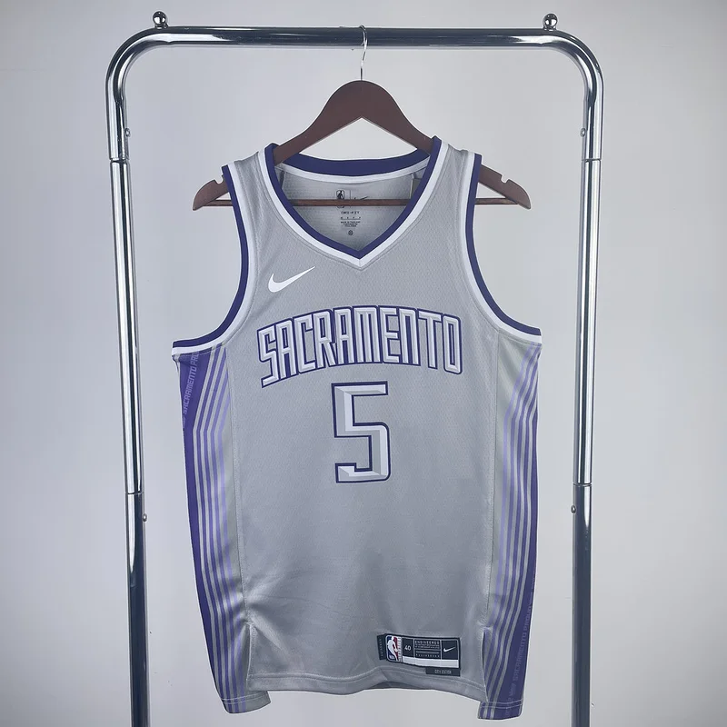 2023 Sacramento Kings Basketball Jersey city version #5 FOX