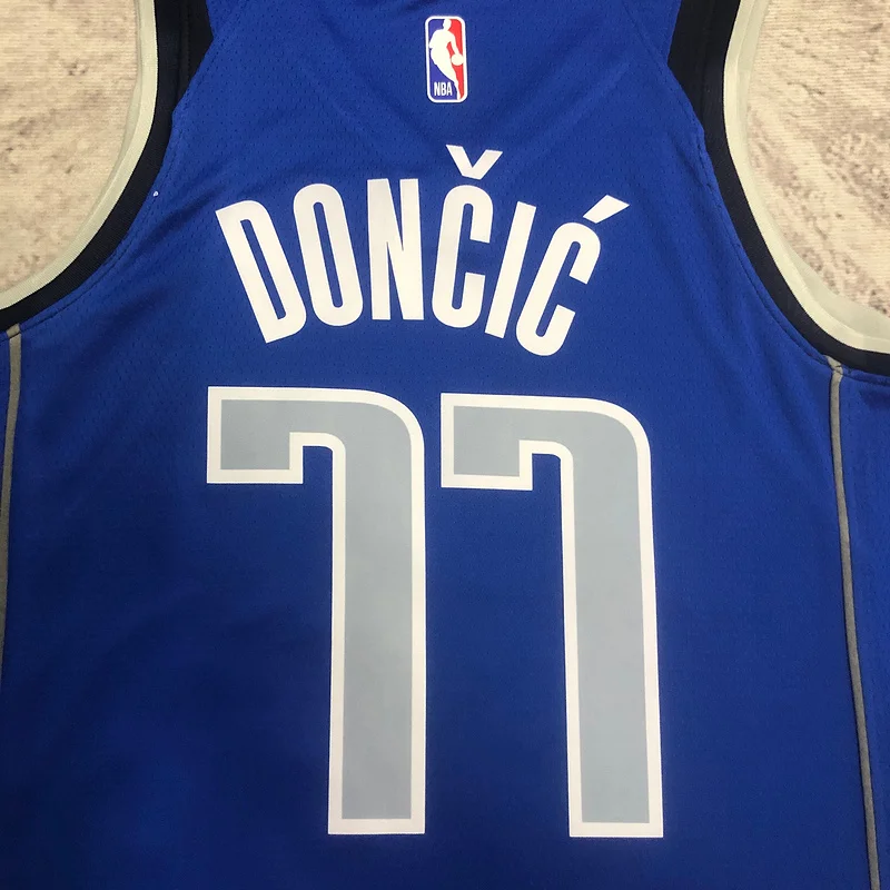 2023 Season NBA Dallas Mavericks basketball jersey Blue #77 DONCIC