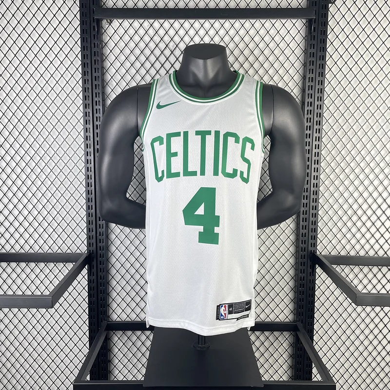 2023 Season NBA Boston Celtics Basketball Jersey home White #4 HOLIDAY