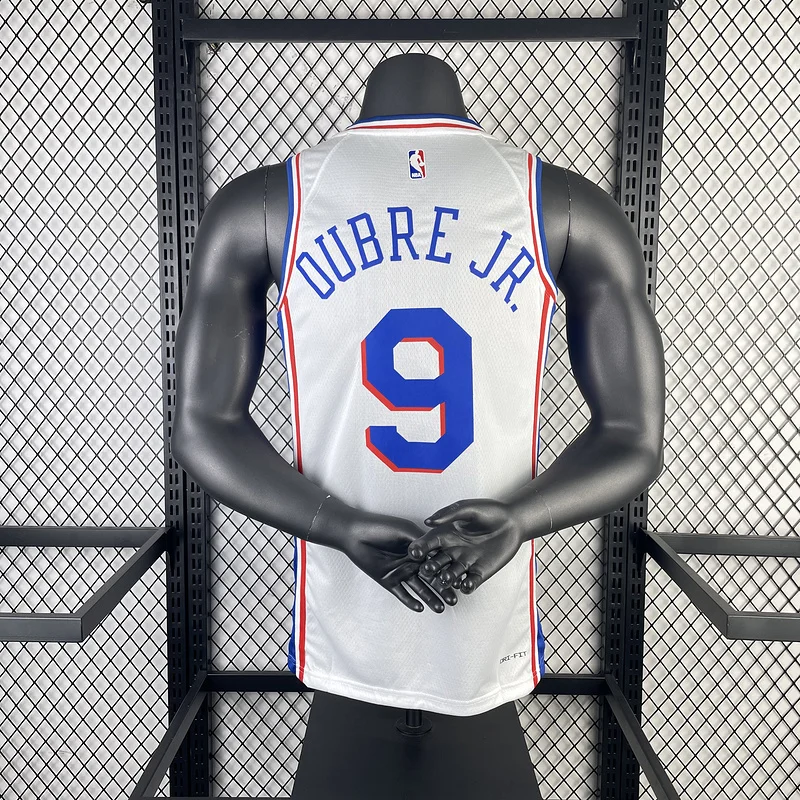 2023 Season NBA Philadelphia 76ers Basketball Jersey Home White #9 OUBRE JR