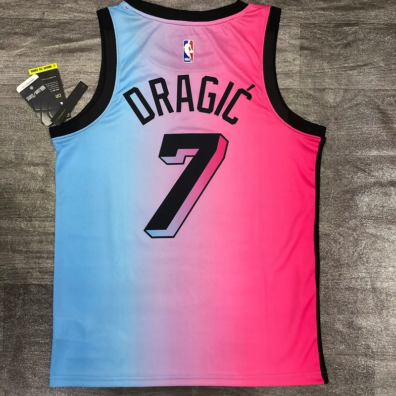 2021 Season NBA Miami Heat basketball jersey city version #7 DRAGIC