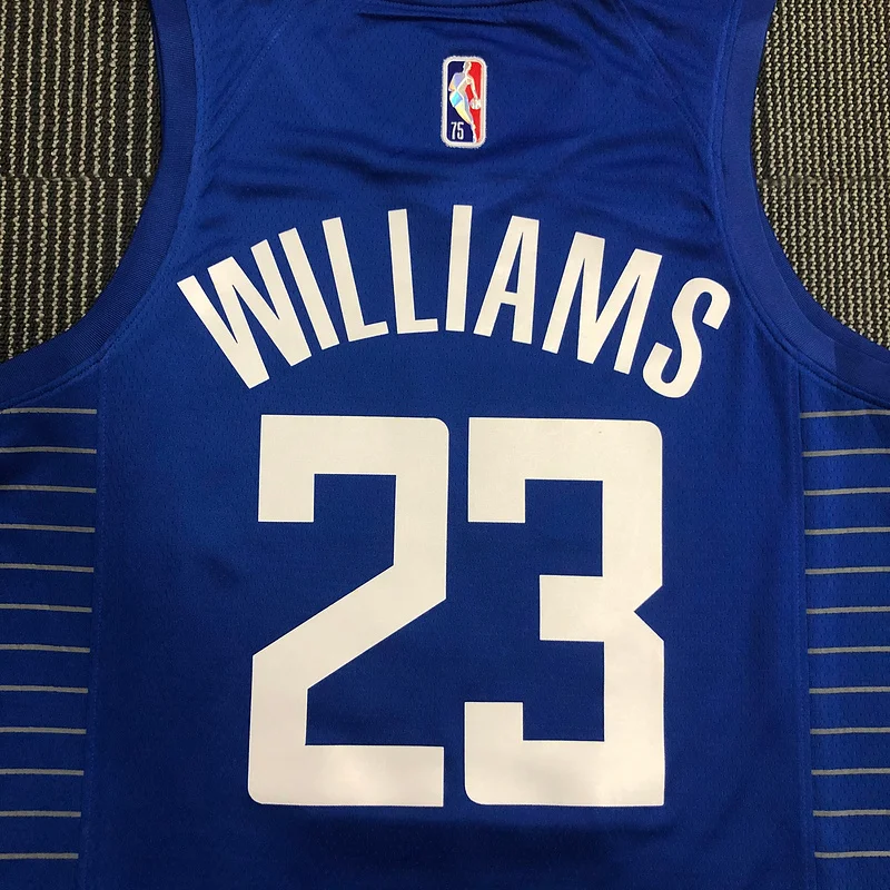 75th anniversary  NBA Los Angeles Clippers Basketball jersey   Blue  #23   WILLIAMS