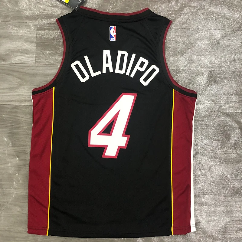 NBA Miami Heat basketball jersey V-neck Black #4 OLADIPO