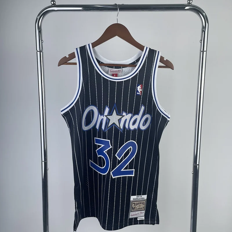 1994 1995 Mitchell Ness Hot Print Retro Orlando Magic Basketball Jersey Black #32 ONEAL