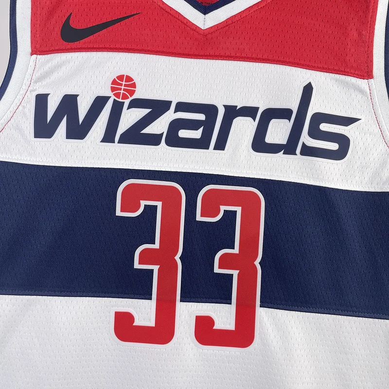 2023  Washington Wizards Basketball Jersey   Home  White  #33    KUZMA