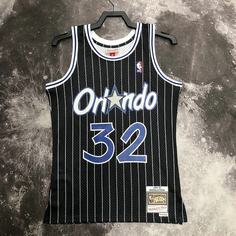 1994 1995 Mitchell Ness Hot Print Retro Orlando Magic Basketball Jersey Black #32 ONEAL