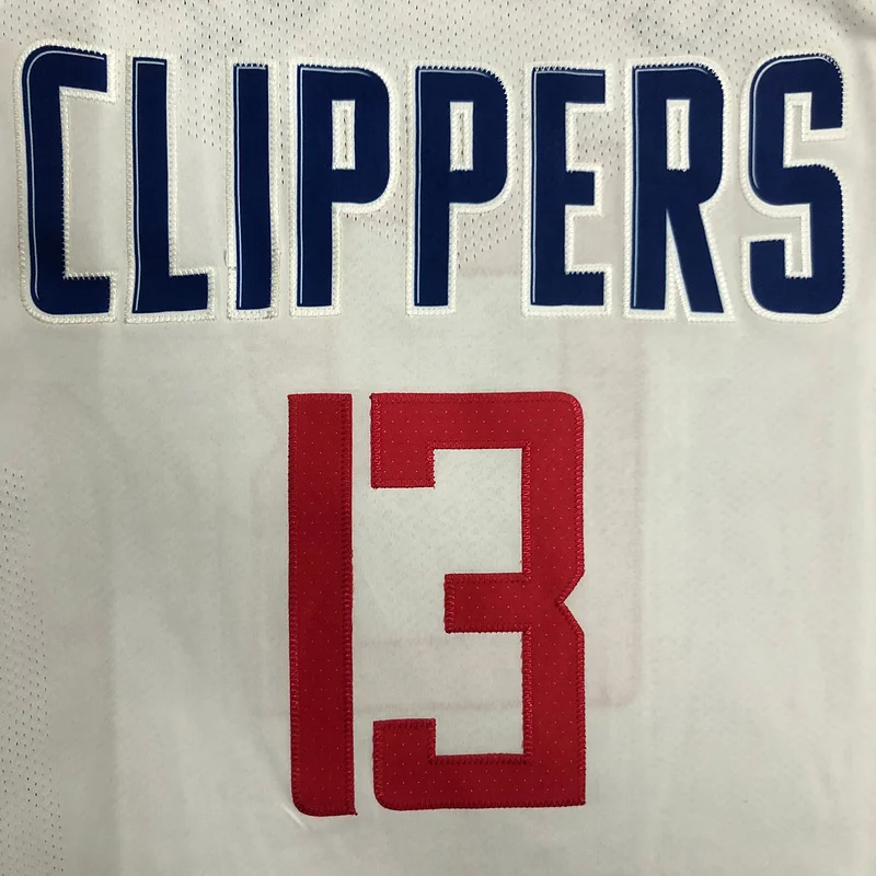 AU player version NBA Los Angeles Clippers Basketball jersey   White  #13   GEORGE