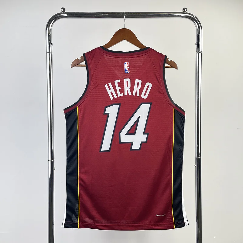 2023 Season NBA Miami Heat basketball jersey trapeze limited #14 HERRO