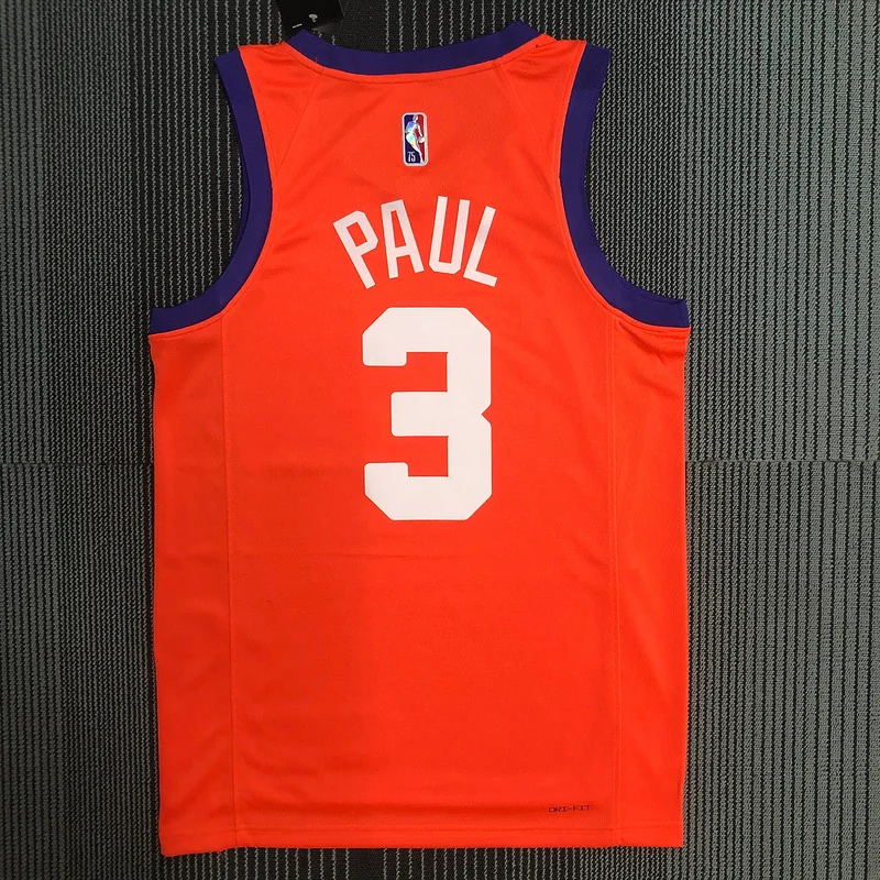 NBA Phoenix Suns Basketball jersey trapeze limited Orange #3 PAUL