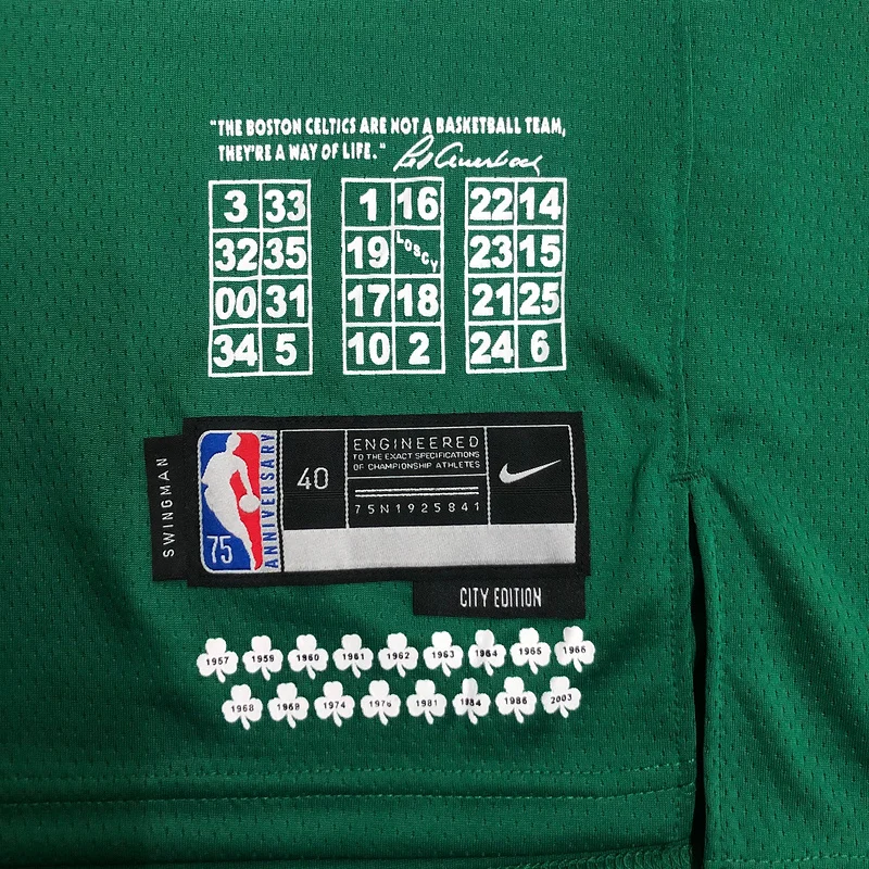 2022 Season NBA Boston Celtics Basketball Jersey city version #11 IRVING