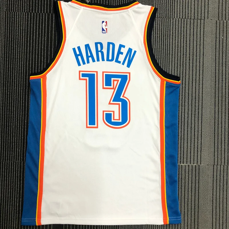 NBA Oklahoma City Thunder Basketball Jersey White #13 HARDEN