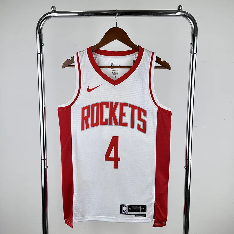 2023 Houston Rockets Basketball Jersey Home White #4 GREEN