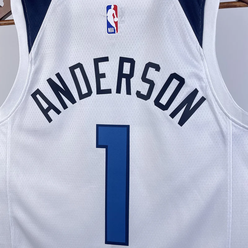 2023 Minnesota Timberwolves Basketball Jersey Home White #1 ANDERSON