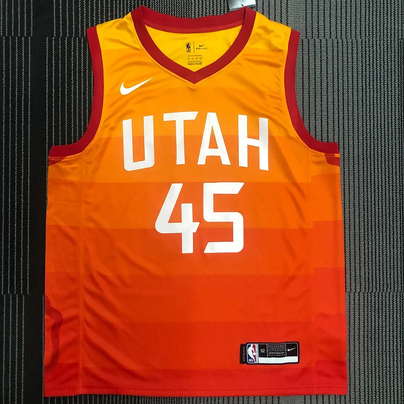 2019 Utah Jazz Basketball Jersey rainbow gradient #45 MITCHELL