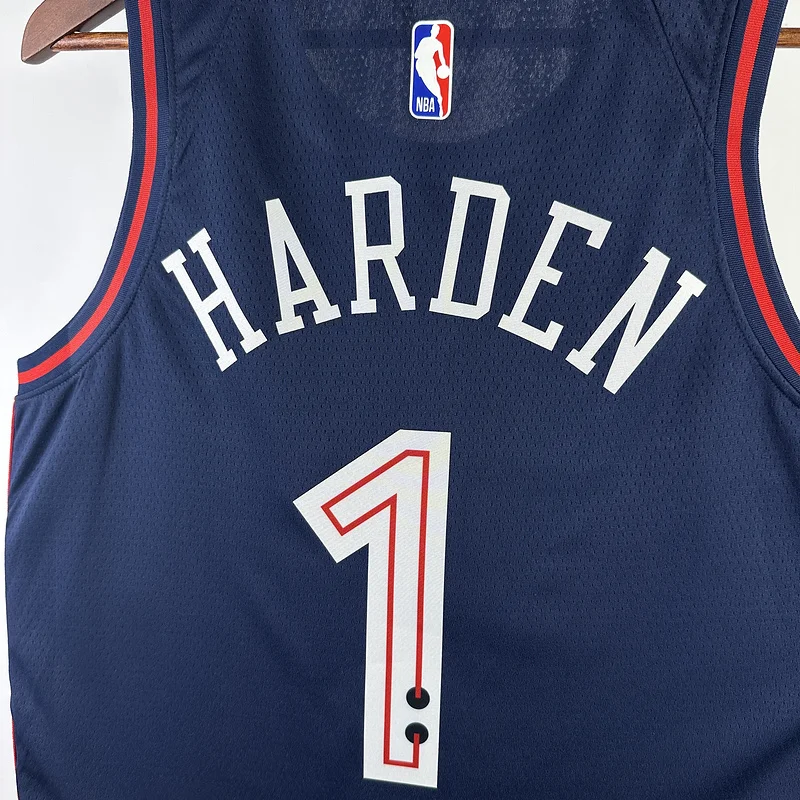 2024 Season NBA Philadelphia 76ers Basketball Jersey city version #1 HARDEN