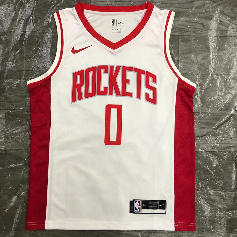 2021 Houston Rockets Basketball Jersey White #0 WESTBROOK