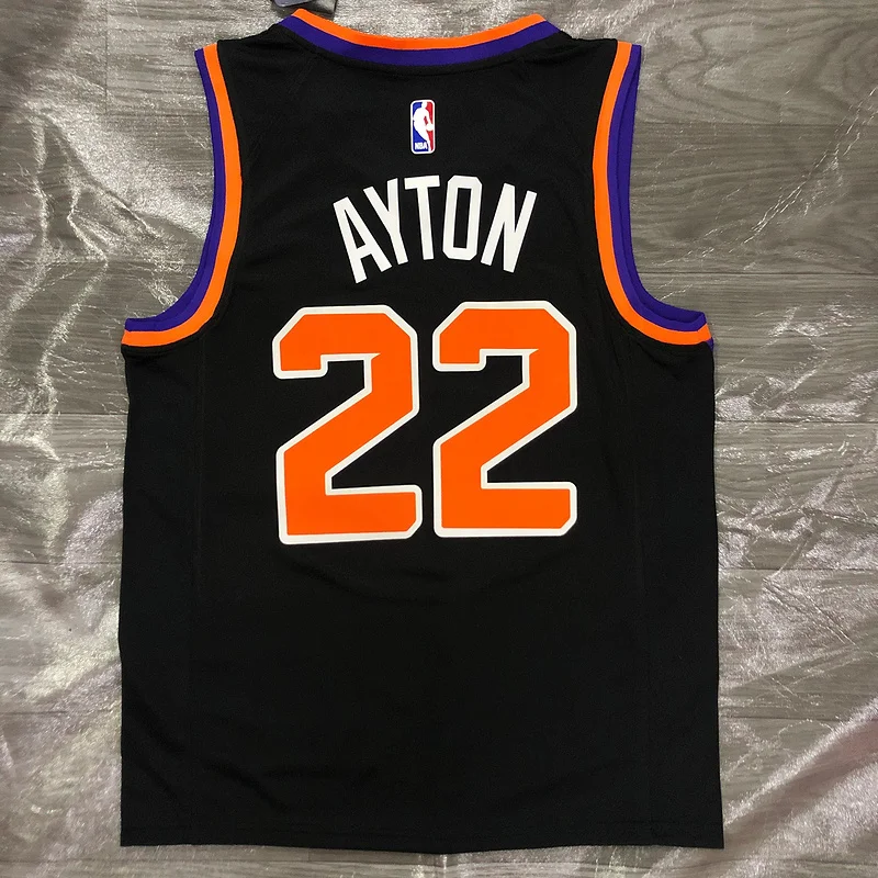 NBA Phoenix Suns Basketball jersey Black #22 AYTON