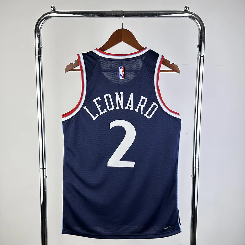 2025 Season  NBA Los Angeles Clippers Basketball jersey   Aawy   Blue  #2   LEONARD