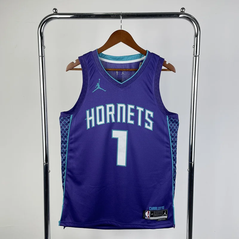 2023  Charlotte Hornets Basketball Jersey   trapeze  limited #1  BALL