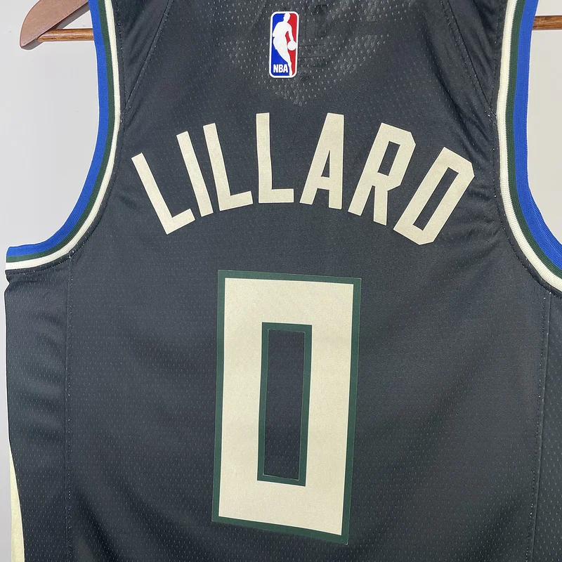 2023 Season NBA Milwaukee Bucks Basketball jersey trapeze limited #0 LILLARD