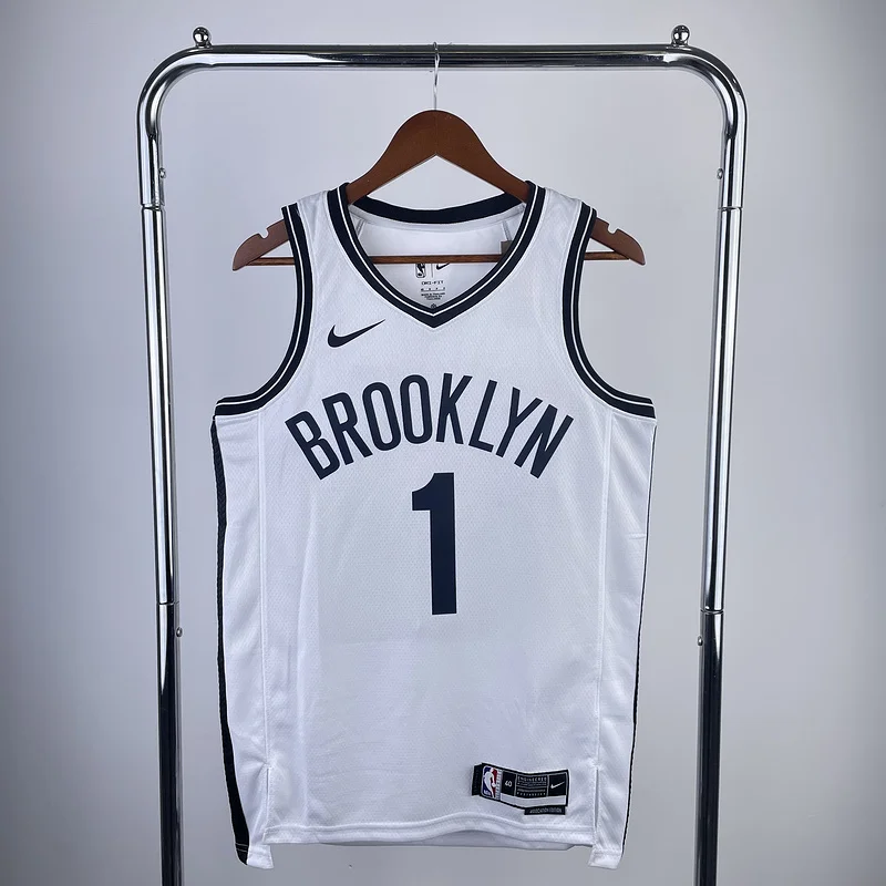 2023 Season Brooklyn Nets Basketball jersey White #1 BRIDGES