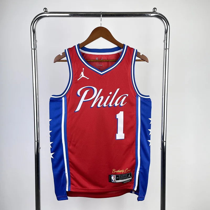 2023 Season NBA Philadelphia 76ers Basketball Jersey trapeze limited #1 HARDEN