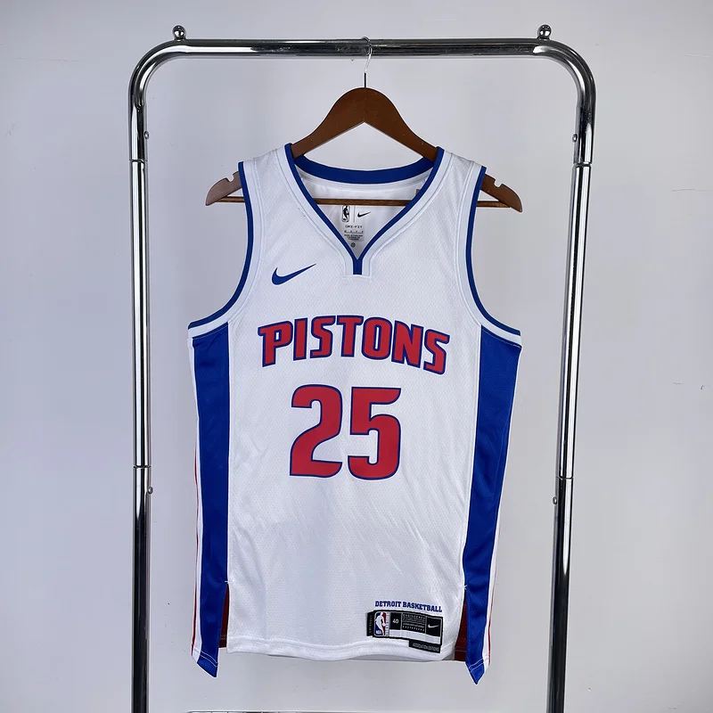 2023 Detroit Pistons Basketball Jersey White #25 ROSE