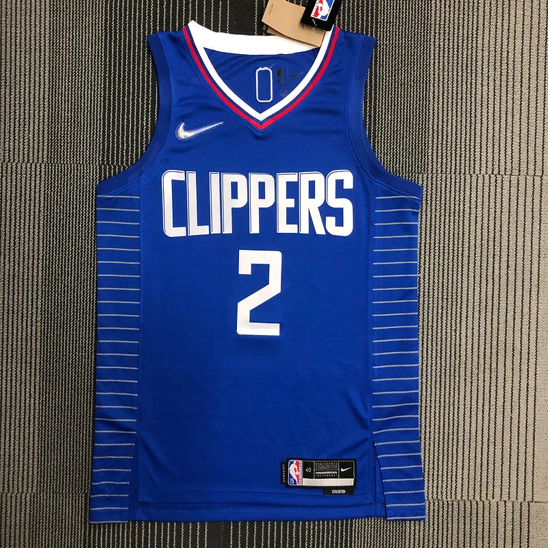 75th anniversary  NBA Los Angeles Clippers Basketball jersey   Blue  #2   LEONARD