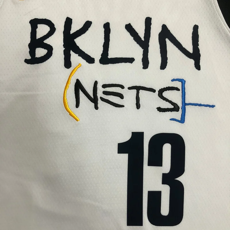 Brooklyn Nets Basketball jersey Graffiti White #13 HARDEN