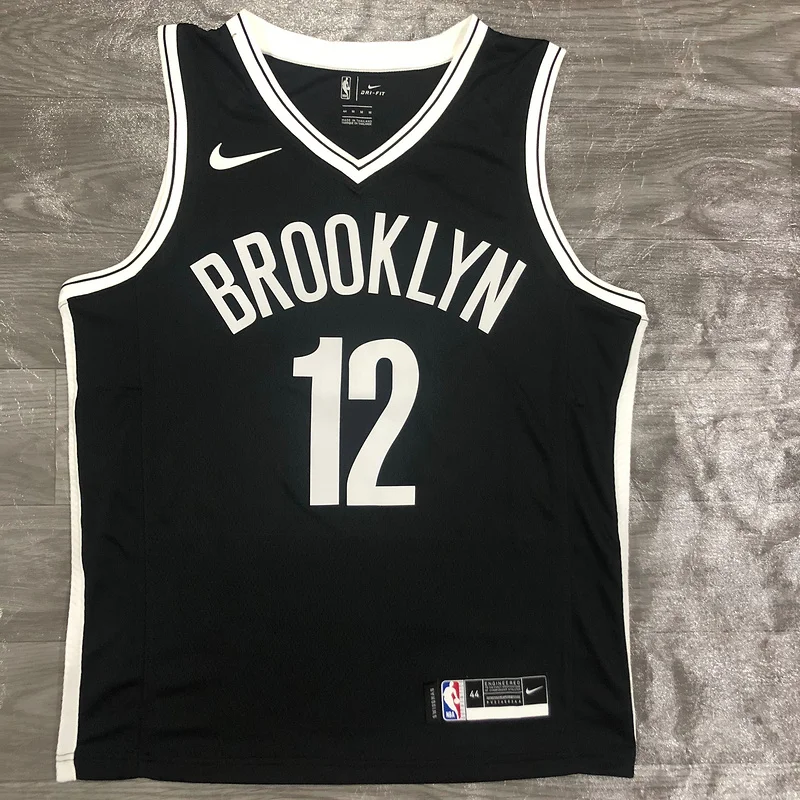 Brooklyn Nets Basketball jersey V-neck  Black #12 HARRIS