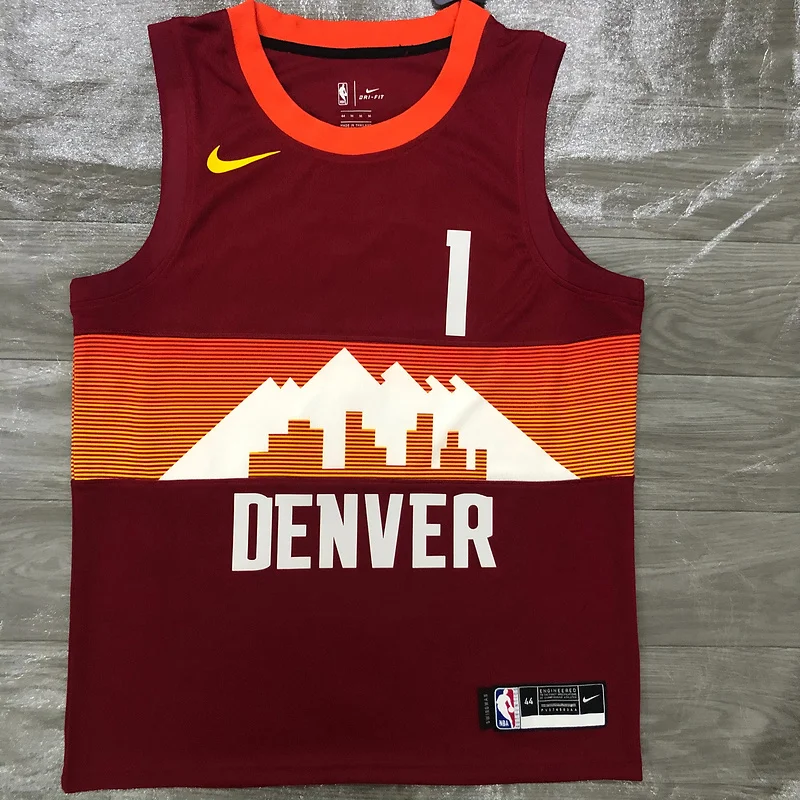 2021 Season NBA Denver Nuggets Basketball jersey city version #1 PORTER JR