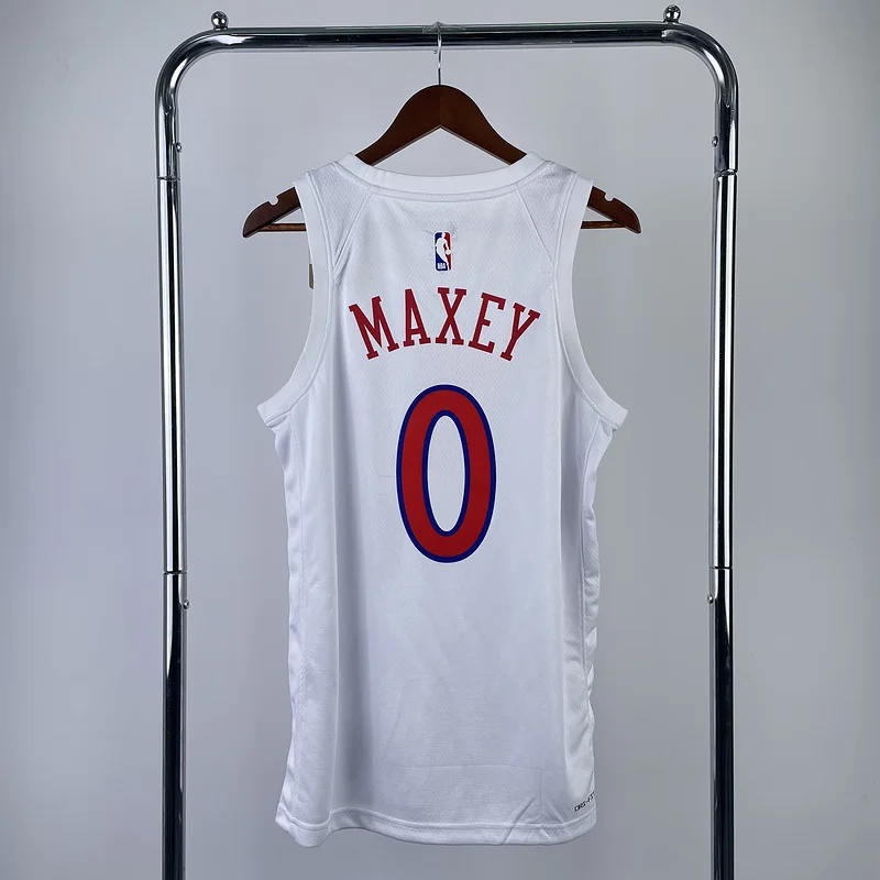 2023 Season NBA Philadelphia 76ers Basketball Jersey city version #0 MAXEY