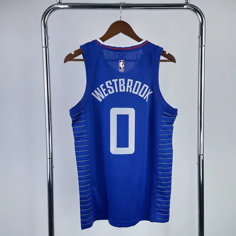 NBA Los Angeles Clippers Basketball jersey   limited   Blue  #0    WESTBROOK