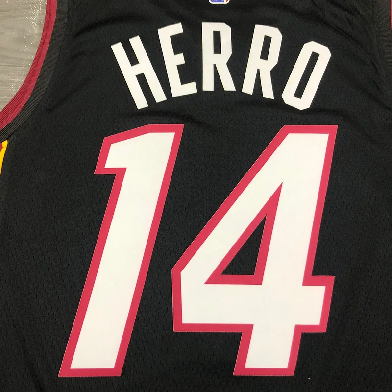 NBA Miami Heat basketball jersey V-neck Black #14 HERRO