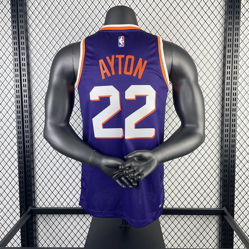 2024 Season NBA Phoenix Suns Basketball jersey Aawy Purple #22 AYTON