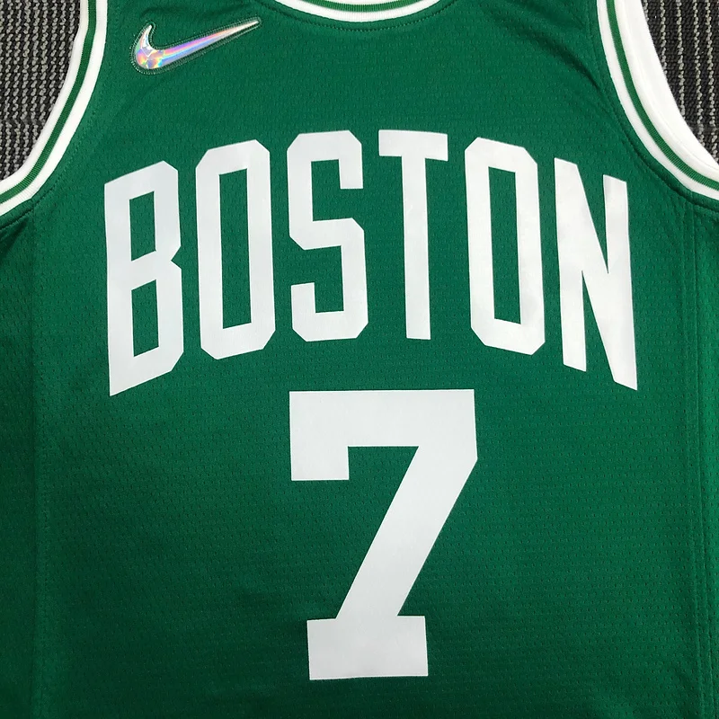 75th anniversary NBA Boston Celtics Basketball Jersey Green #7 BROWN