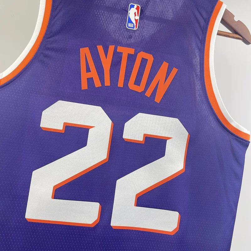 2024 Season NBA Phoenix Suns Basketball jersey Aawy Purple #22 AYTON