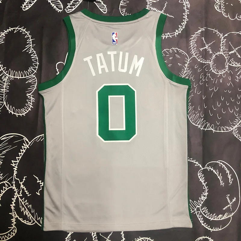 NBA Boston Celtics Basketball Jersey Gray #0 TATUM