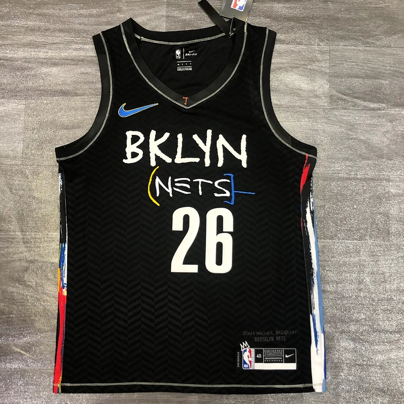 2021 Season Brooklyn Nets Basketball jersey city version Graffiti model #26 DINWIDDIE