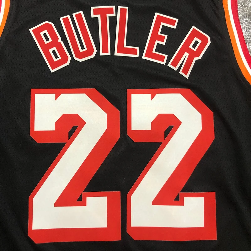 2018 Season NBA Miami Heat basketball jersey retro night Black #22 BUTLER