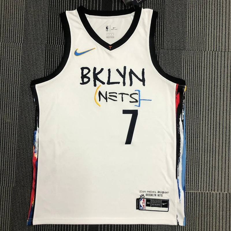 Brooklyn Nets Basketball jersey Graffiti White #7 DURANT