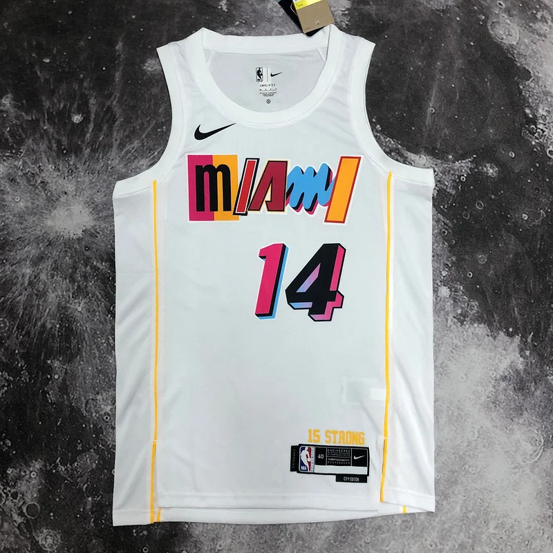 2023 SeasonNBA Miami Heat basketball jersey city version #14 HERRO