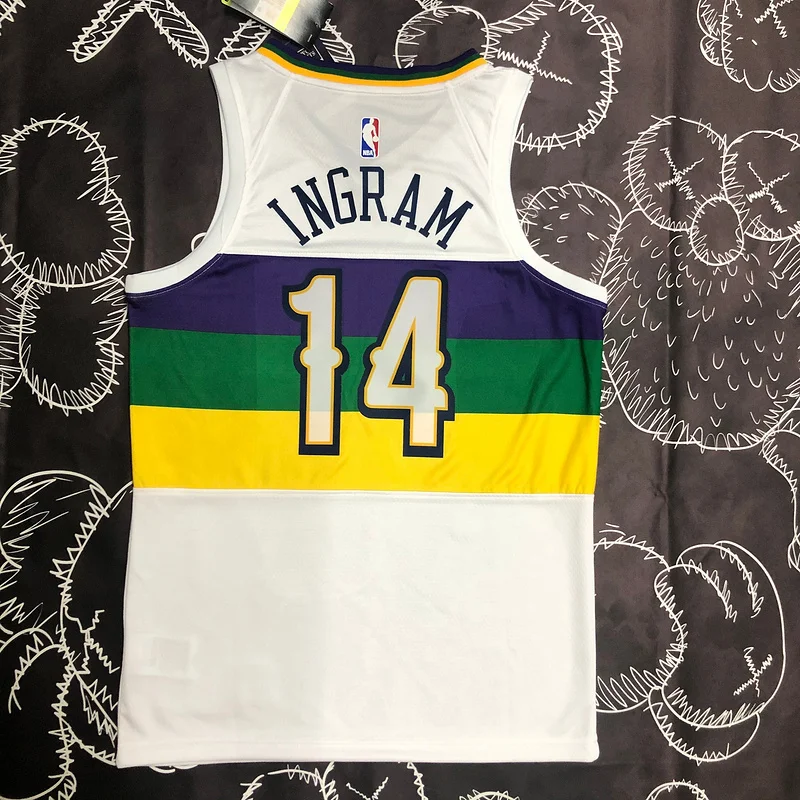 2018 New Orleans Pelicans Basketball jersey  city version  #14  INGRAM